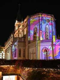 Chijmes Light Projection during Singapore Night Festival