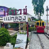 【タイ🇹🇭】露店すれすれを電車が通る！？メークロン市場