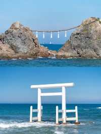 景點推薦：櫻井二見浦的夫婦石——白色鳥居與和諧海景