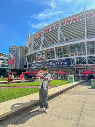 The home stadium of the Cincinnati Reds, Great American Ball Park.