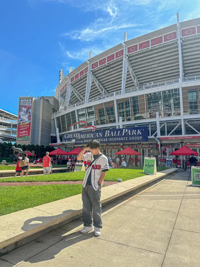 The home stadium of the Cincinnati Reds, Great American Ball Park.