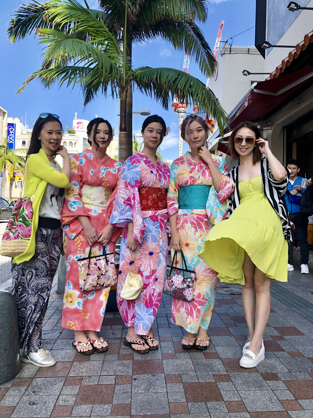 Happy mood in Okinawa nice city 