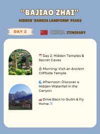 Bajiao Zhai:  itinerary 