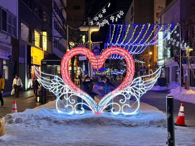 雪とイルミネーション
