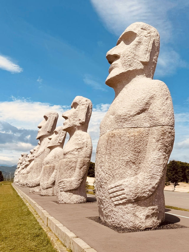 🌿 Solo Travel Gem: Moai Statues in Sapporo!