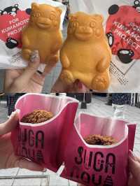 くまモンの人形焼と馬肉メンチカツ♡