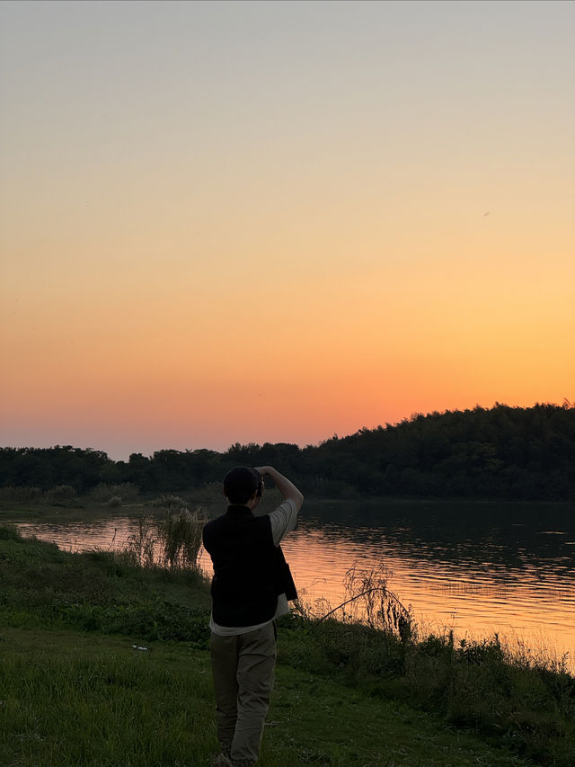 朋友圈問瘋了武漢這個露營地夕陽太美了