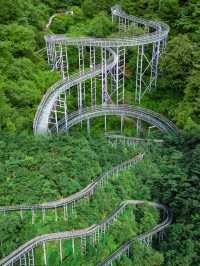 紫龍峽玻璃漂流丨天子地夢幻樂園的空中漂流