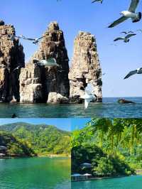 煙台長島月牙灣｜藏著一片「寶石海灘」人少景靚，啫喱海直接封神