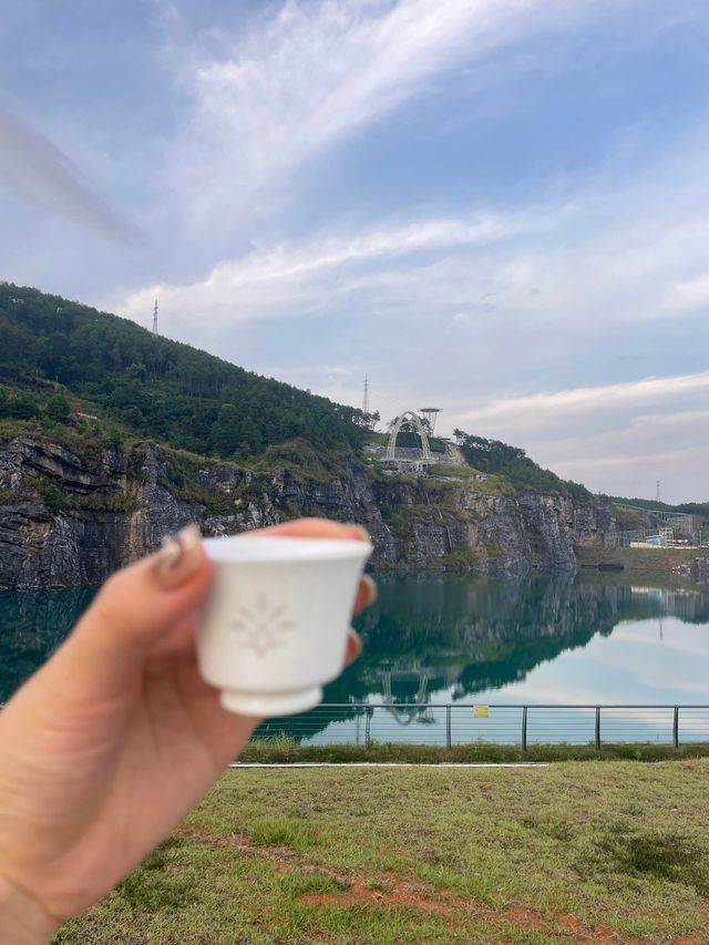 人少景靚，呢個地方太適合飲茶啦||江西吉安安福起鳳山礦坑公園