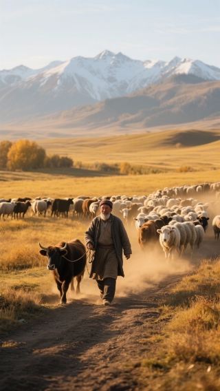Линия роскошной фотографии ранней осени в Северном Синьцзяне