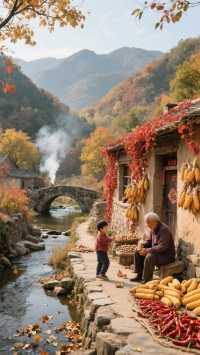 蘋果谷裡的絕美秋光棲霞秋色燃山野，萬畝紅葉映仙都！