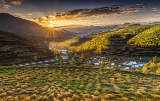 甘南臨潭初冬秋色絢爛