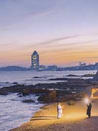 在青島邂逅電影感十足的藍調浪漫