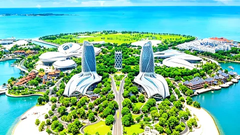 The world's largest artificial island is actually in China! It's even bigger than Dubai's Palm Jumeirah, absolutely incredible — traveler post in Danzhou