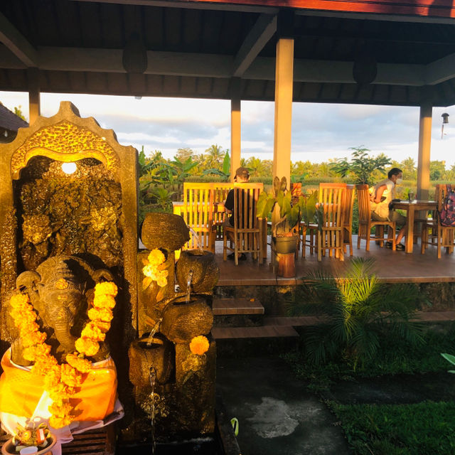 坐擁烏布稻田美景的溫馨平價家庭廚房：Warung lumbung padi