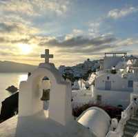 World famous sunset in Oia, Suntorini