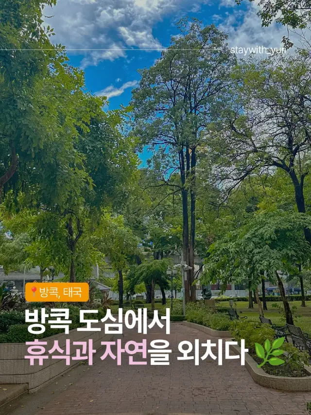 도심 속 여유 즐기기🩵🫶 방콕 벤짜씨리 공원