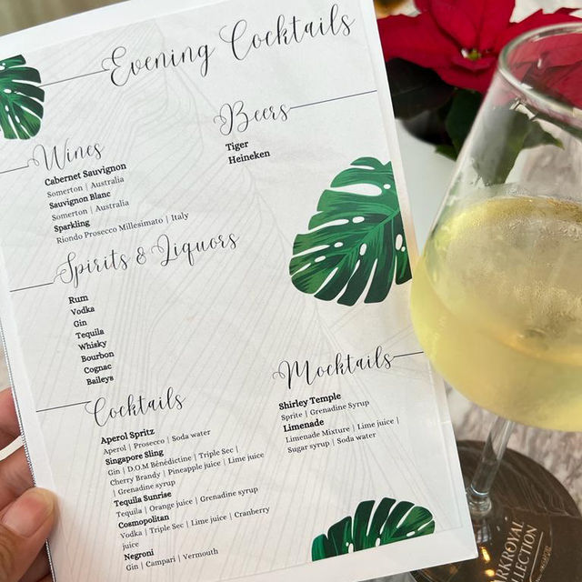 Awesome food pairing at club lounge