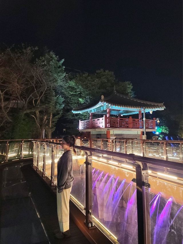 밤에 보면 더 화려한 의림지 야경✨️