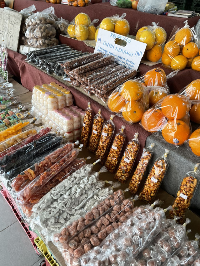 Fresh traditional Malay snacks and handmade crafts come from