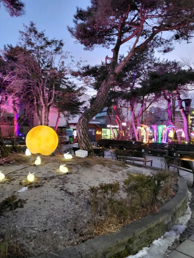 태백의 도심부를 대표하는 황지연못