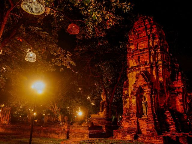 วัดสวยอยุธยา ยามค่ำคืน✨