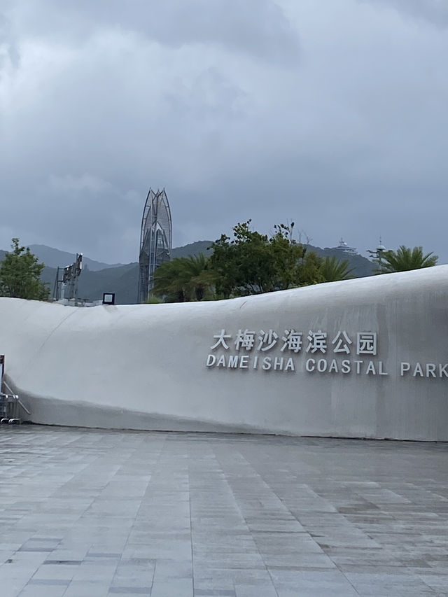 在這兒看海，看大梅沙海濱棧道，原來也很美🤩🤩