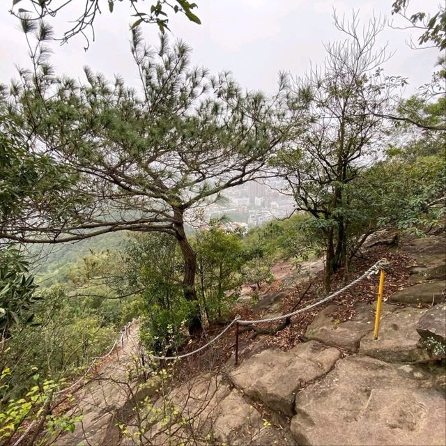Urban Views and Unique Rock Formations at Jinmian Mountain and Scissors Rock