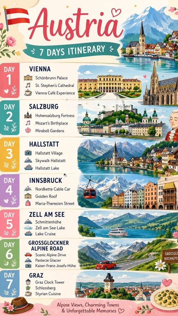 AUSTRIAN ALPINE DREAM: 7 DAYS OF PALACES, PEAKS & LAKES 🇦🇹✨
