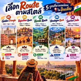 🇮🇳 5 Popular Travel Routes in India