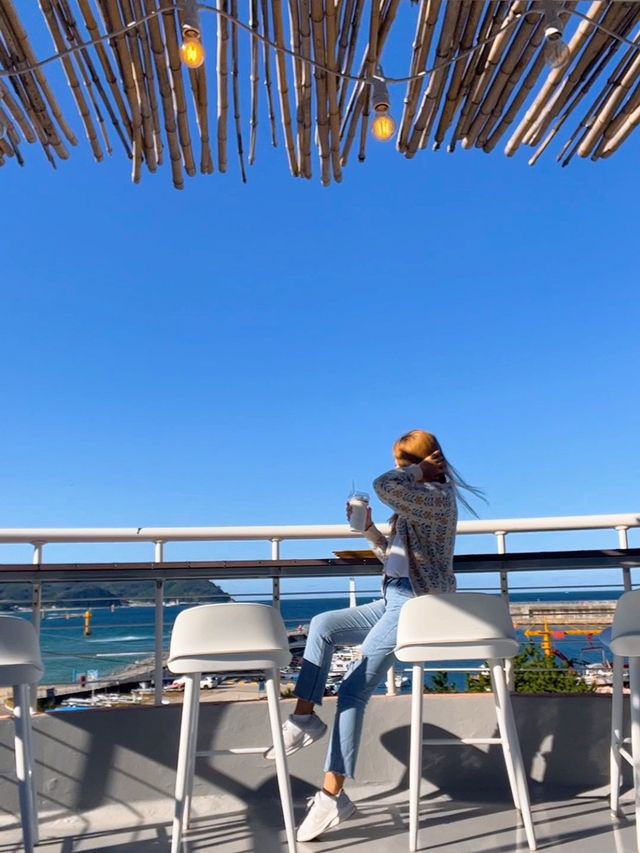 푸른 바다의 오션뷰와 따뜻한 감성이 함께 머무는 곳🧡삼척 감성카페 farola 