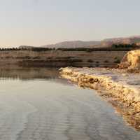 Floating in the Dead Sea