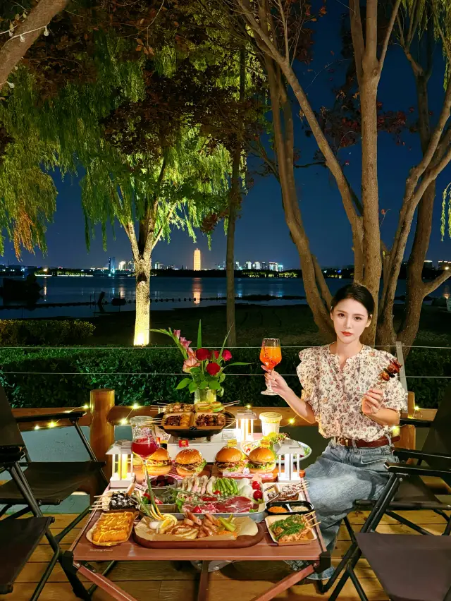 정저우에는 자신만의 캘리포니아 일몰이 있습니다｜절경의 호수 풍경 캠핑장