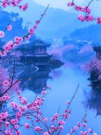 重慶酉陽桃花源春日仙境