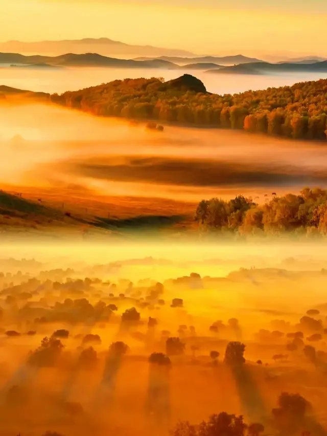 The golden autumn Ulan Butong is breathtakingly beautiful, welcome to