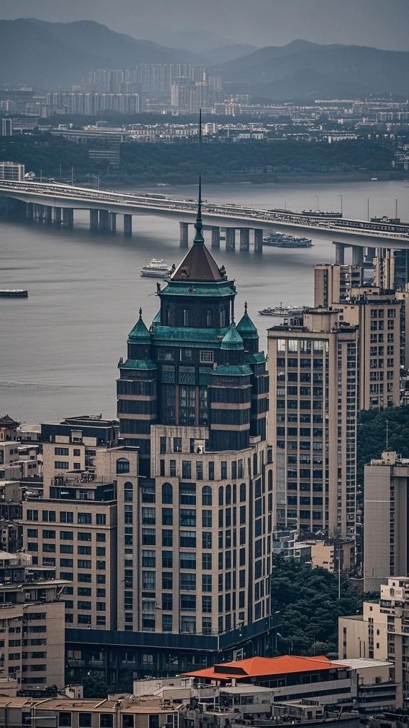 晨光中式建築絕景