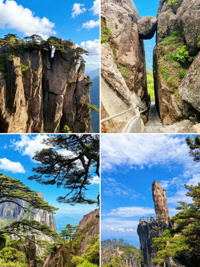 黃山兩天一夜徒步路線慢爬看峽谷賞日落