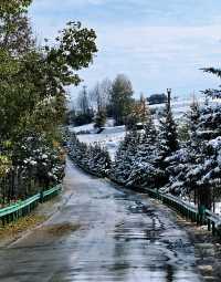 渭河源初雪落滿河川