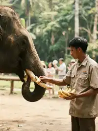西雙版納野象谷3大玩法!鏟屎官+醫生+牧象