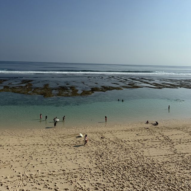 Beautiful sunset at Melasti Beach 