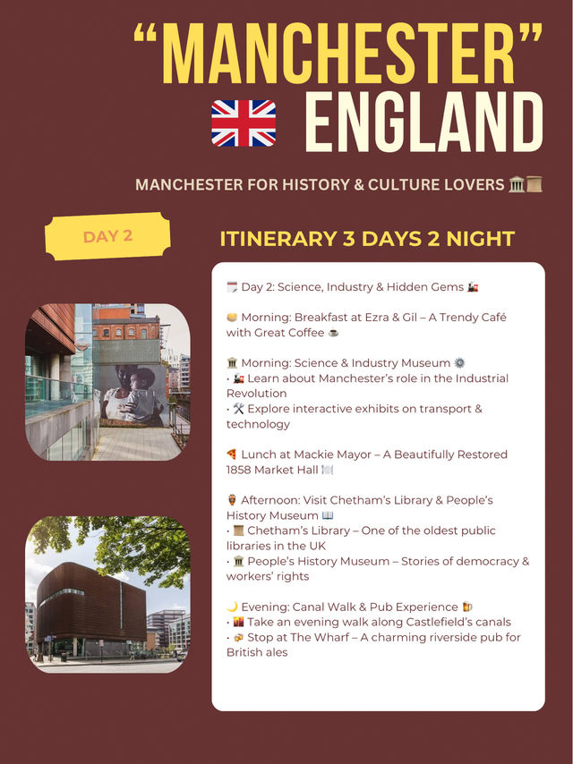 Manchester 3 days itinerary 🛖