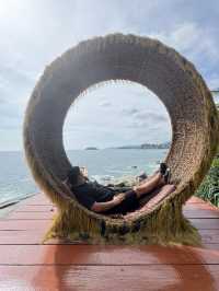 Rock beach swing, phuket, thailand