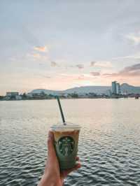 Sunset Sips at Starbucks Kampot ☕🌅