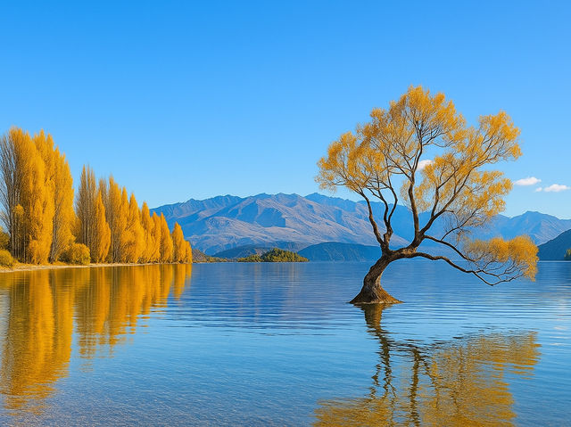 📍Golden Autumn at Lake Wanaka 🍂💙