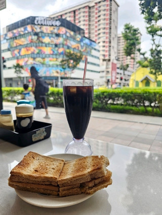 Singapore • Kaya Butter Toast at a Cafe with a Great View~.