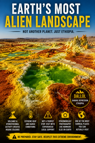Earth’s Most Alien Landscape 👽🌋Welcome to Dallol