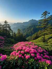此時不同品種的杜鵑花競相開放