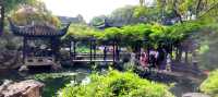 綠意依然、鮮花盛開的留園