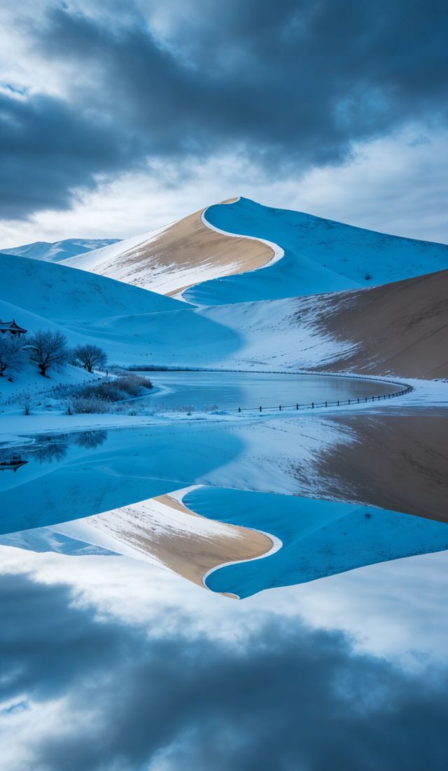 避開人潮!冬日鳴沙山月牙泉,獨享一片銀白秘境 避開人潮!冬日鳴沙山月牙泉,獨享一片銀白秘境